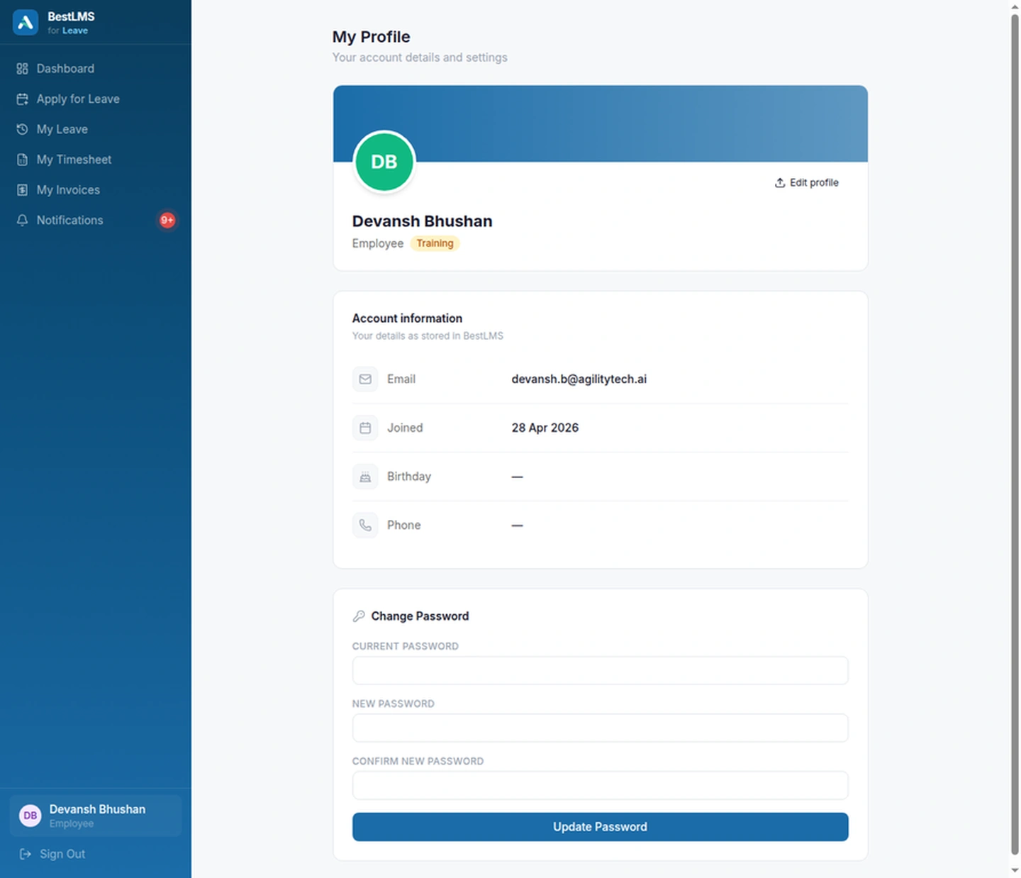 BrightVentures performance review and probation tracking in BestLMS